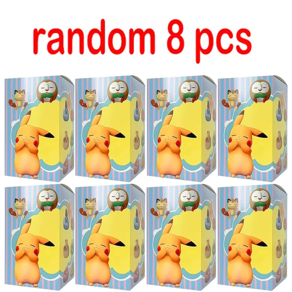 1-9pcs Anime Pokémon Eevee Figure Blind Box Toy Multi Form Series PVC Model Desktop Decoration Birthday Halloween Christmas Gift