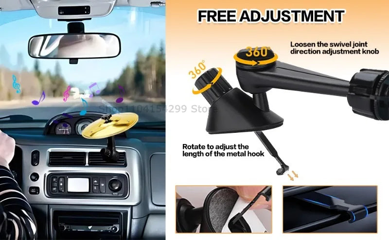 Universal Mini Drums Colliding With Cymbals Vent Decoration For Car Rugged Automotive Interior Accessories Crash Proof Design