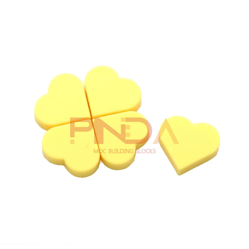 100pcs MOC 39739 Tile Round 1x1 Heart Building Blocks Sets Love Peach Compatible with Educational Creative Kids Children Toys