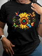 With God All Things Are Possible Women's Tee, Sunflower Butterfly Yellow Top