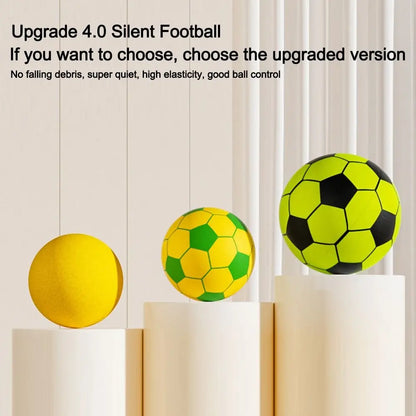 High-Elastic Silent Football Easy to Grip Lightweight Low Noise Foam Soccer Ball 21/24CM Squeezable Indoor Training Ball