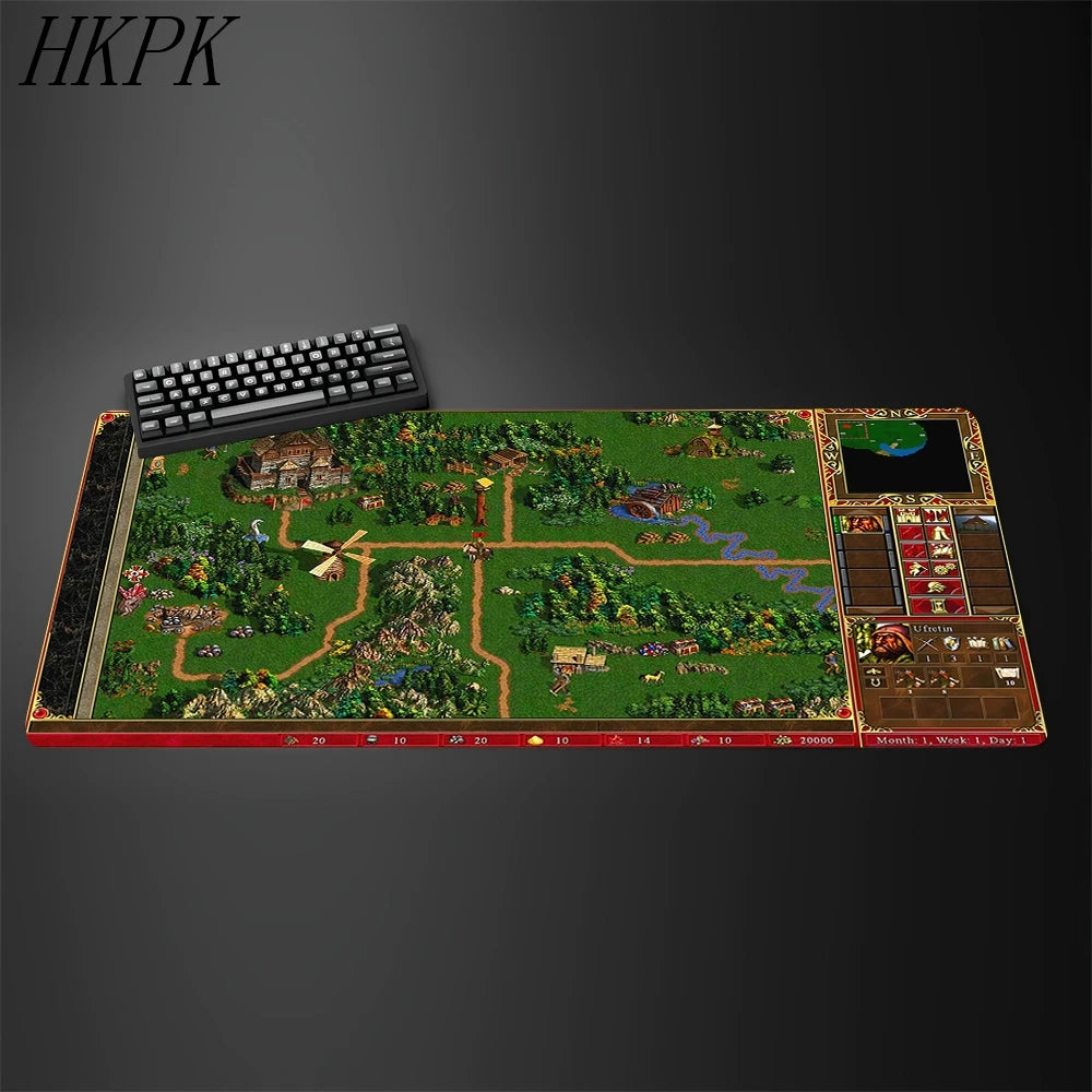 Gaming Laptops Keyboard Mat Desk Protector Gamer Mats Anime Heroes of Might and Magic 3 Map Deskmat Laptop Accessories Mouse Pad