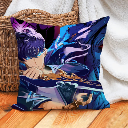 Cartoon Solo Leveling Pillow Case Home Decoration Cushion Cover Suitable For Office Sofa Bedroom Car