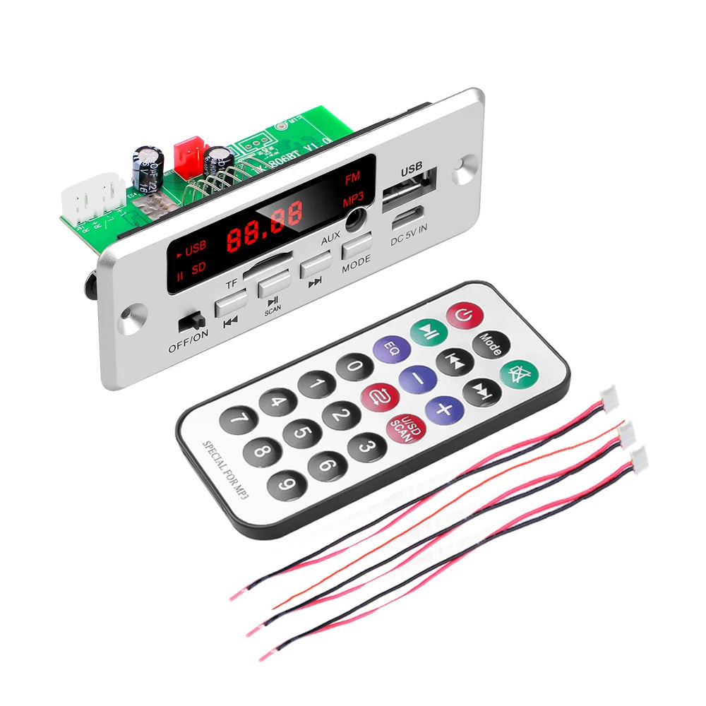 KEBIDU 50W Amplifier Bluetooth MP3 WMA Decoder Board Car MP3 Player Audio Module USB TF FM Radio Handsfree Call For Speaker