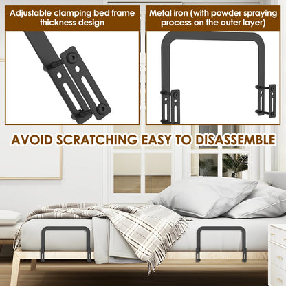 2Pcs Nonslip Mattress Gaskets Mattress Metal Retainer Adjustable Slide Stopper Enhanced Mattress Stability For Metal Bed Frames