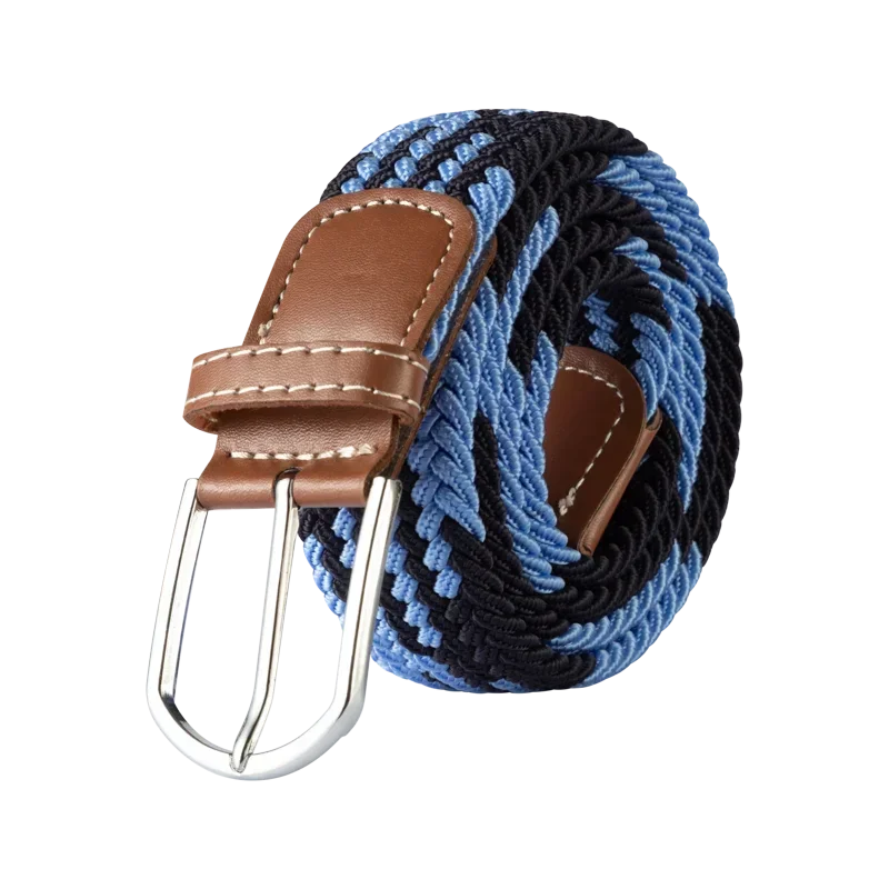 Women Casual Knitted Elastic Belt Pin Buckle Webbing Strap Woven Canvas Braided Stretch  - Belts for Men