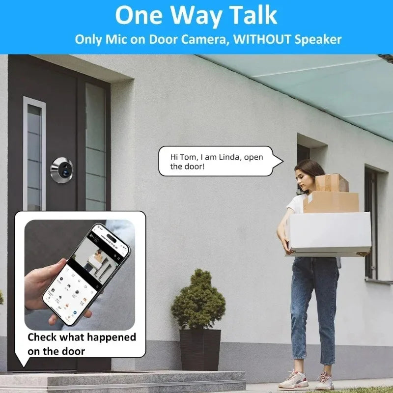Door Camera Icam365 Peephole camera home wireless phone  4.3 Screen Night PIR wifi wireless Security protection Smart home