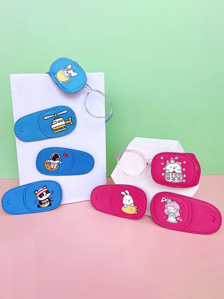 【6Pcs/set Children Health Care Kids Occlusion Medical Lazy Eye Patch Eyeshade For Kids Strabismus Vision Care Kit】