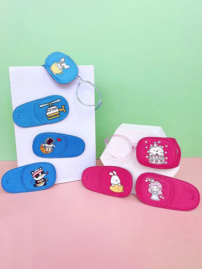 【6Pcs/set Children Health Care Kids Occlusion Medical Lazy Eye Patch Eyeshade For Kids Strabismus Vision Care Kit】
