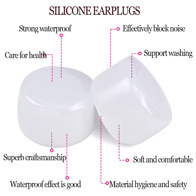 16Pcs Anti Noise Snore Soundproof Earplugs Travel Sleep Noise Reduction Ear plug Swimming Silicone Earplug Noise Protection Tool