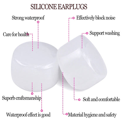 16Pcs Anti Noise Snore Soundproof Earplugs Travel Sleep Noise Reduction Ear plug Swimming Silicone Earplug Noise Protection Tool