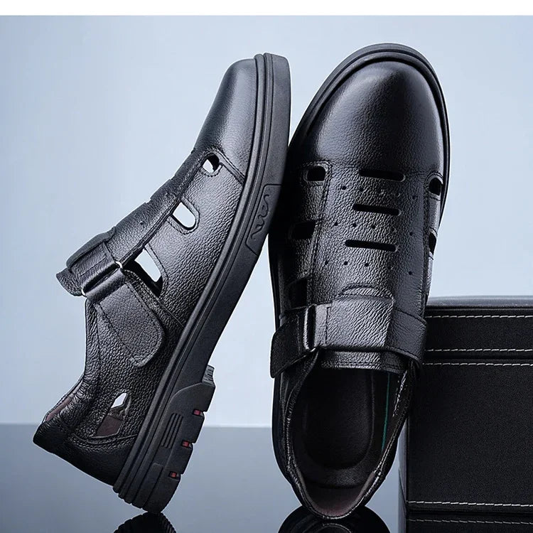 Men's Summer Hollow out Slip-On Shoes Anti-Slip Soft Bottom Casual Comfortable Breathable Loafers-705