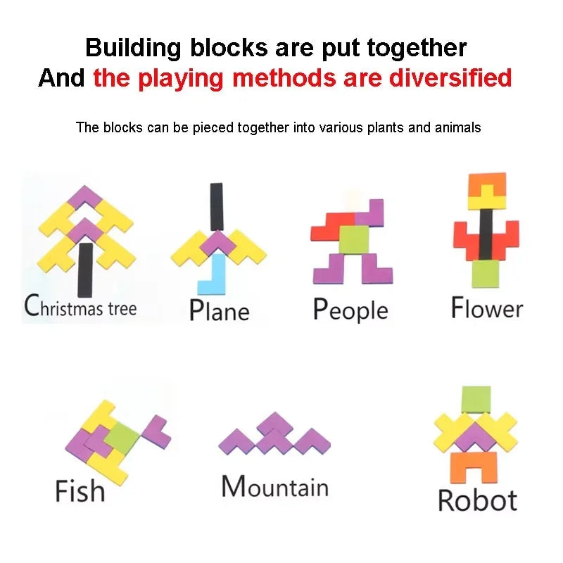 Wooden Puzzle Baby Early Education Fun Game Children Thinking Logic Square Toy Puzzle gifts for children