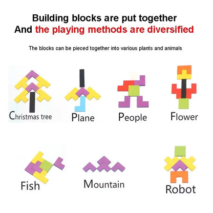 Wooden Puzzle Baby Early Education Fun Game Children Thinking Logic Square Toy Puzzle gifts for children