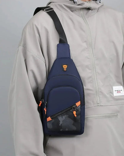Rilibegan Nylon Men's Chest Bag 2023 New Portable Casual Shoulder Bag Trendy and Unique Design Crossbody Bag