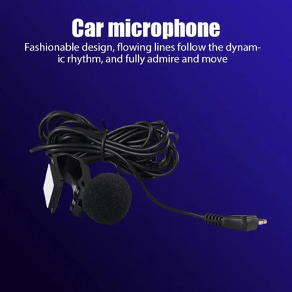 Car Self-Adhesive Type Clip 3.5mm Mini Wired External Microphone For Auto DVD Radio 2m Long Car Radio Wired External Microphone