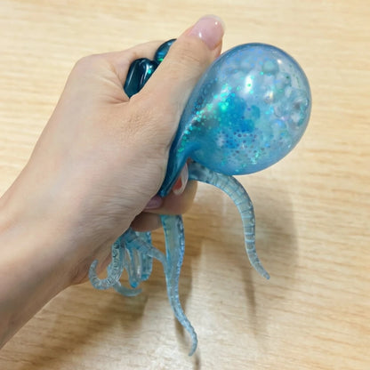 Push Bubble Squish Jellyfish Fidget Toy Super Solid Squish Stress Relief Squeeze Ball for Kids Adults Anxiety Sensory Toy Gift