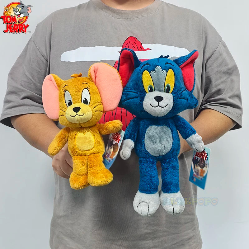 Tom and Jerry Plushies 32cm Tom 23cm Jerry Stuffed Dolls Movie Series Collectible for Kids
