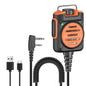 ABBREE AR-158 Rechargeable Walkie Talkie Microphone Speaker Adjust Volume PTT For Baofeng UV-5R Mini for Quansheng UV-K1 (8) K5