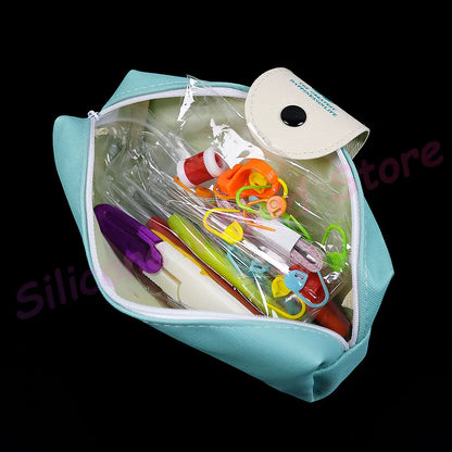 Silicone World 45/37PCS Crochet Set DIY Hand Held Knitting Tools Woolen Weaving Tool Kits With Storage Bag Hook Needle Set