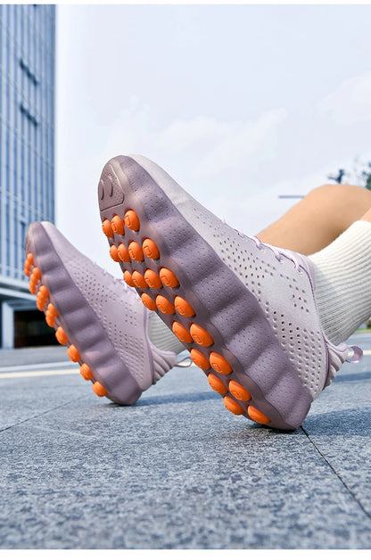 ClaWave Men Women Running Shoes Massage Particles Supercritical Cushioning Breathable Knit Sports Sneakers Non-slip Walking Shoe