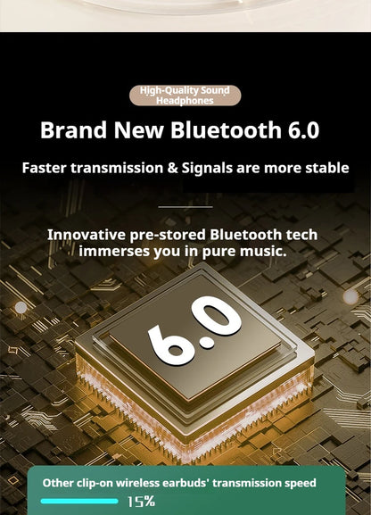 A80 Newest AI Translation Headphones Wireless Bluetooth 6.0 Earbuds 164 Languages Real-Time Translator Noise Cancelling