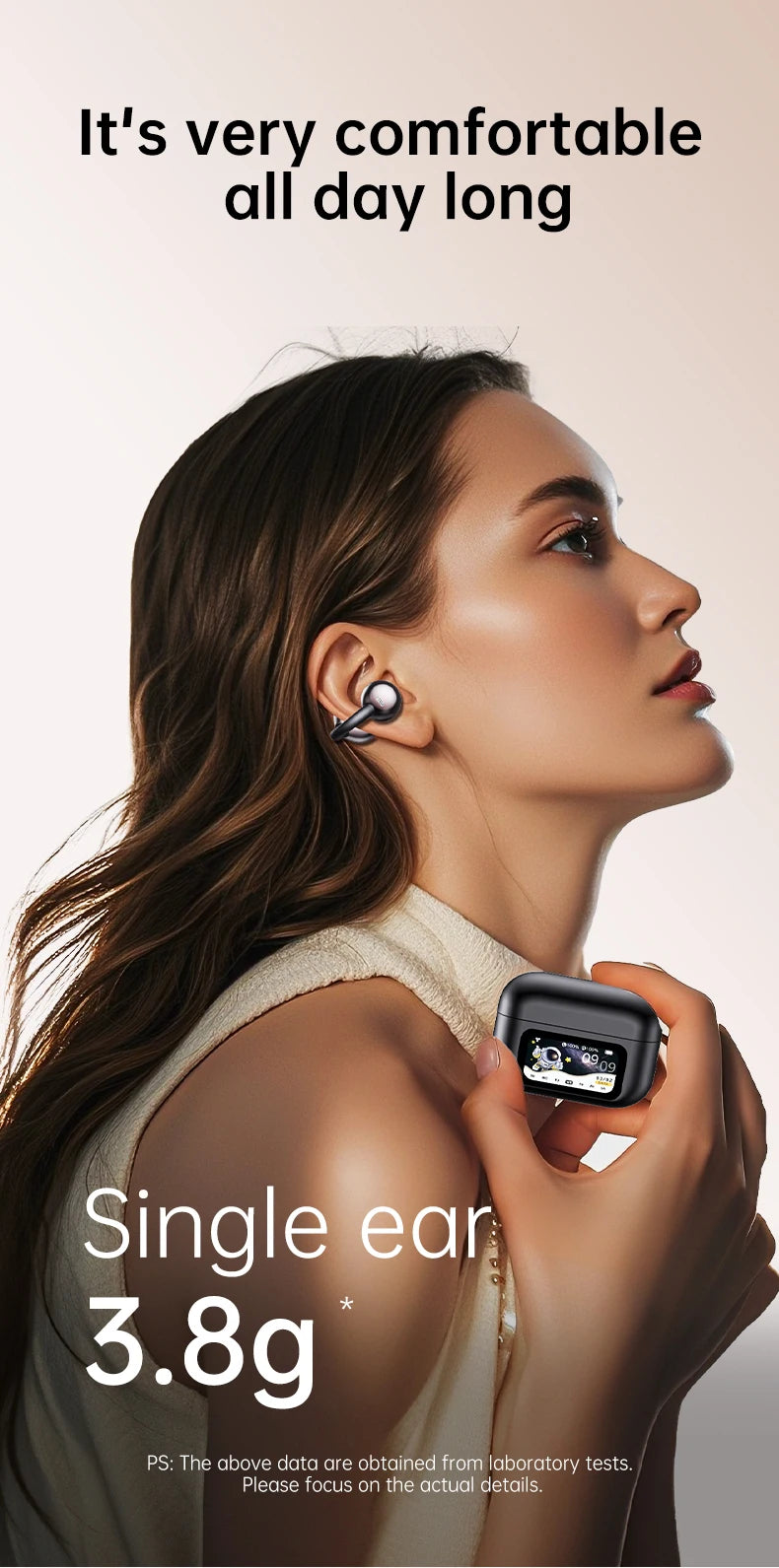 AI Translation Headphones True Wireless Earbuds LED Power Display Earphones with Wireless Charging Case