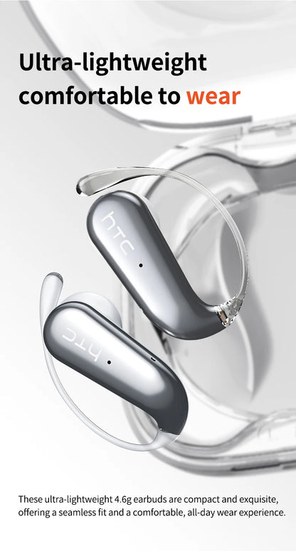 HTC Wireless Bluetooth Headset AI translation portable low latency USB-C clear sound comfortable fit anti-loss for music sports