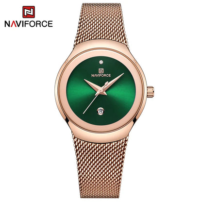 NAVIFORCE Women Watches Fashion Rose Gold Ultra Thin Ladies Watch Luxury Waterproof Quartz WristWatch Woman Relogio Feminino