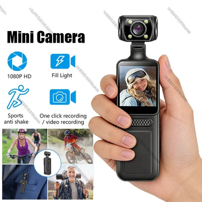 Lenovo 8K HD Handheld Pocket Camera 180 ° Rotating Mini Portable Camera Wearable Night Vision Outdoor Sports Camera 2026 New