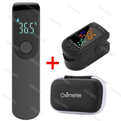 Household Infrared Thermometer Digital Non Contact LCD Laser Thermometer Tool Handheld IR Temp Pyrometer Finger Pulse Oximeter