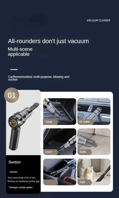 Car Vacuum Cleaner High Power Portable Handheld Wireless Brushless Motor Cleaning Machine Powerful Air Duster for Home Appliance