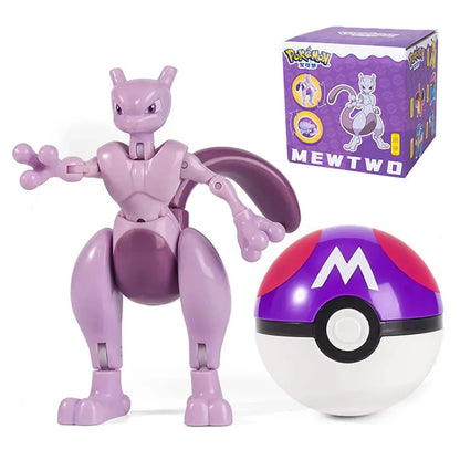 Pokemon Figure Pokeball Poke Ball Venusaur Charizard Gyarados Pikachu Mewtwo Gengar Blastoise Mew Eevee Box Elf for Kid Toy Gift