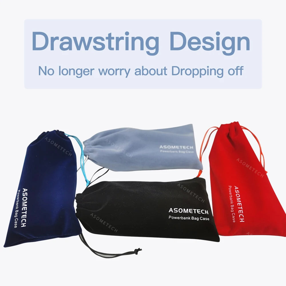 Power Bank Case Bag Carring Pouch Drawstring Bag Travel Portable Protective Storage Bag For Power Bank Mobile Phone Accessories