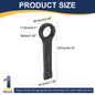 Uxcell Box End Striking Ring Wrench 17mm-48mm Metric CR-V Steel 12-Point Flat Strike Wrench Baking Paint Single Head Spanner