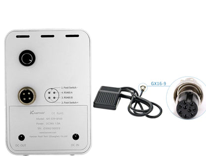 Kamoer 86ml/min M1-STP Peristaltic Pump 24V High Precision Stepper Motor Variable Speed Pump with Pedal for Lab, Experiments