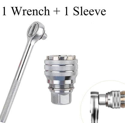 Adjustable Sleeve The Drill Magic Universal Socket Set with Connecting Rod Fits Standard 3/8-3/4'' 10-19mm Drill Adapter Sockets