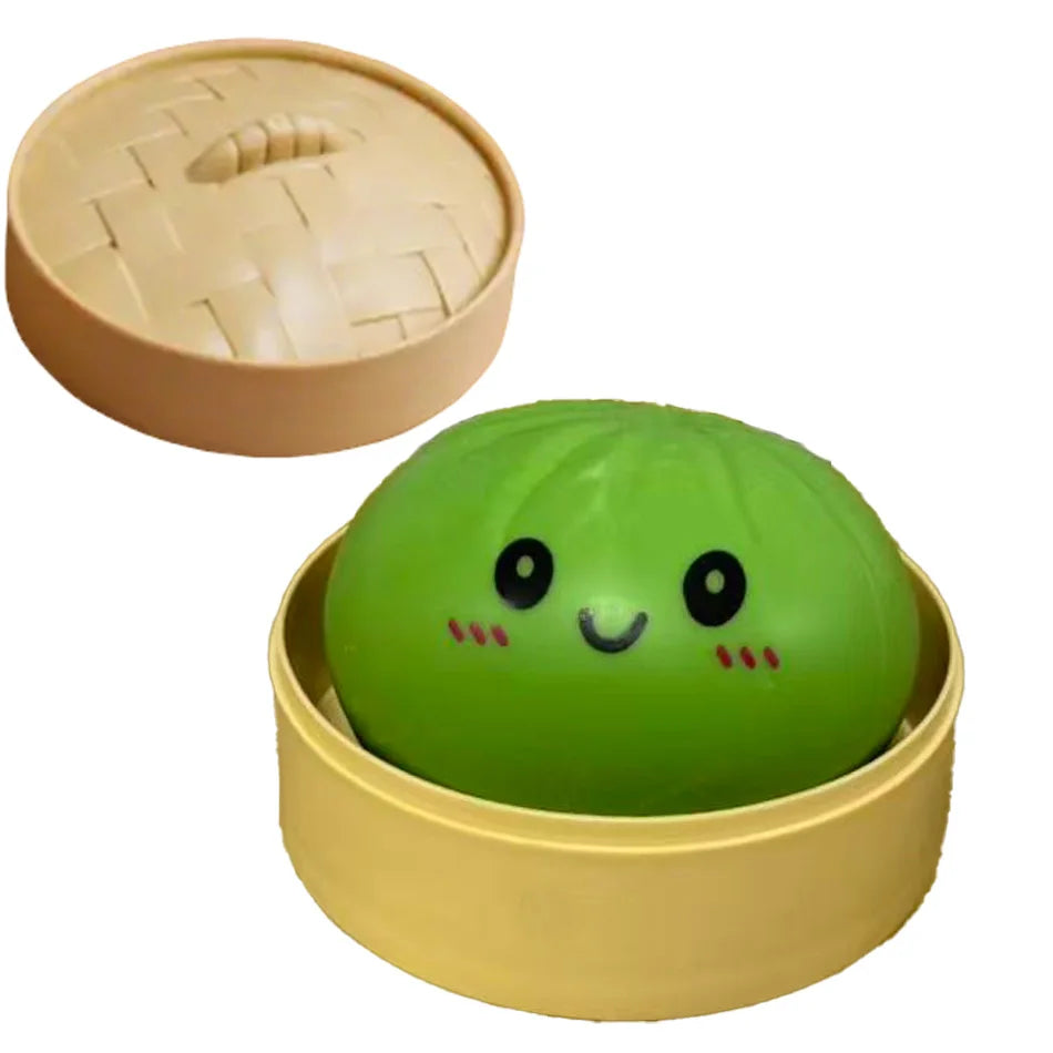 Glitter dumpling squishies Glitter Dumpling Squishy with Box Dumplings Sensory Dumpling Pressure Toy for Stress Relief