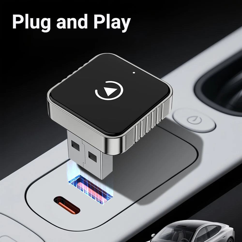 Bezprzewodowy CarPlay Android 2026 Nowy Inteligentny Adapter Samochodowy Bezproblemowy Plug&Play Stabilne połączenie BT WiFi Aktualizacja OTA Pasuje do 99% Pojazdów