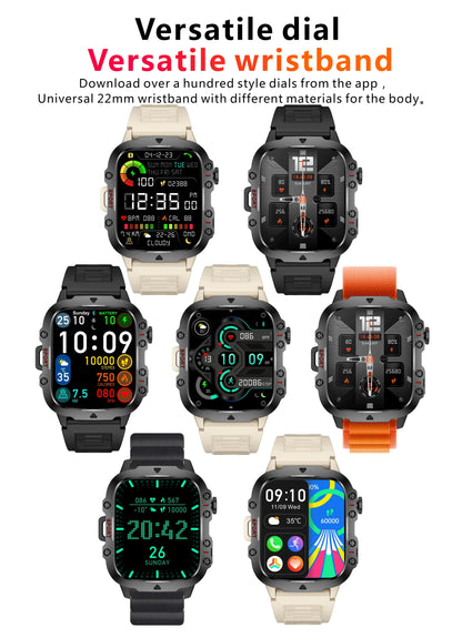 LIGE 2025 dla Xiaomi Wojskowy Smartwatch Męski IP68 5ATM Zewnętrzny Sportowy Monitor Fitness i Zdrowia 1.81 Cala Rozmowy BT Smartwatch