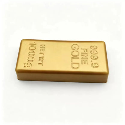 PU Slow Rising Squishy Toy, Realistic Gold Brick Squeeze Stress Relief Decompression Fidget Toy