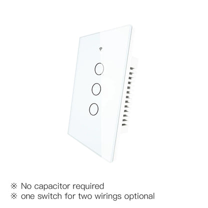 MOES ZigBee Touch Smart Light Switch With Neutral/No Neutral , US Wall Switch No Capacitor Smart Life/Tuya Works with Alexa