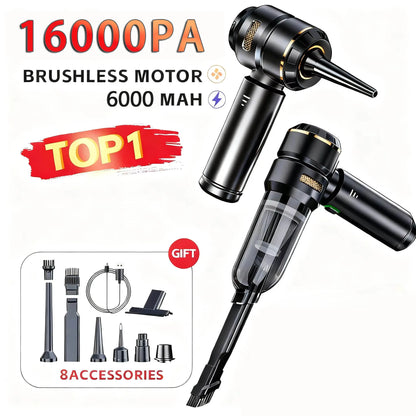 Car Vacuum Cleaner High Power Portable Handheld Wireless Brushless Motor Cleaning Machine Powerful Air Duster for Home Appliance