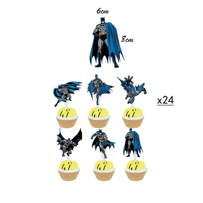 Batman Birthday Party Decoration Disposable Tableware Tablecloth Plate Napkin Balloon Cake Topper Baby Shower Party Favors