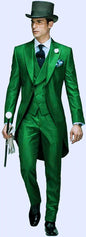 3 Piece Solid Men Suit Wedding Groom Tuxedo Long Blazer Best Man Formal Prom Male Suit Fashion Costume Homme (Jacket+Vest+Pants)