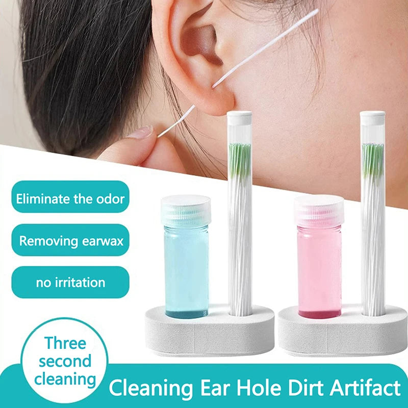 Cotton Thread Ear Hole Aftercare Tool Kit Disposable Earrings Hole Cleaner Pierced Ear Cleaning Set Solution Floss