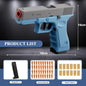 G17 Shell Throwing EVA Safety Soft Bullet Toy Gun with Blowback for Outdoor Continuous Firing Shooting Game Christmas Gift