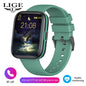 LIGE Nowy Smartwatch z Pomiarem Temperatury Ciała Damski Męski Ekran HD 360 Odbieranie Połączeń Wybieranie Połączeń Smartwatch Męskie Zegarki dla Kobiet Bransoletka