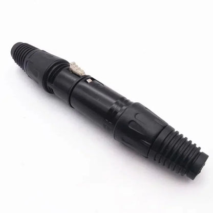 2PCS XLR 3Pin Male/Female Microphone Audio Cable Plug Connector Cannon MIC Cable Terminal Black Silver Microphone Plug