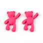 10PCS/lot DIY Cute Cartoon Teddy Bear Pendant Jewelry Accessories Wholesale Alloy Spray Paint Simple Multicolor Jewelry Material